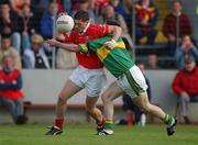 23 June 2002; Fionan Murray of Cork in action against Marc î SŽ of Kerry during the Bank of Ireland Munster Senior Football Championship Semi-Final Replay match between Cork and Kerry at Páirc U’ Chaoimh in Cork. Photo by Brendan Moran/Sportsfile