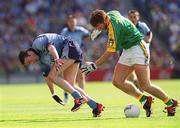 23 June 2002; Ray Cosgrove of Dublin in action against Darren Fay of Meath during the Bank of Ireland Leinster Senior Football Championship Semi-Final match between Dublin and Meath at Croke Park in Dublin. Photo by Ray McManus/Sportsfile