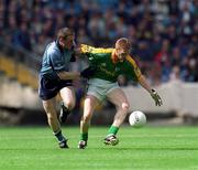 23 June 2002; Ray Magee of Meath is tackled by Coman Goggins of Dublin during the Bank of Ireland Leinster Senior Football Championship Semi-Final match between Dublin and Meath at Croke Park in Dublin. Photo by Damien Eagers/Sportsfile