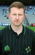 23 June 2002; Shane Farrell, Linesman and Referee, prior to the Bank of Ireland Leinster Junior Football Championship Semi-Final match between Offaly and Kildare at Croke Park in Dublin. Photo by Pat Murphy/Sportsfile