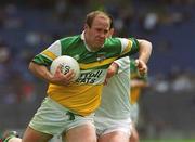 23 June 2002; Ross Evans of Offaly in action against Jarlath Gilroy of Kildare during the Bank of Ireland Leinster Junior Football Championship Semi-Final match between Offaly and Kildare at Croke Park in Dublin. Photo by Brian Lawless/Sportsfile