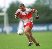 23 June 2002; Johnny McBride of Derry during the Bank of Ireland All-Ireland Senior Football Championship Qualifier Round 2 match between Longford and Derry at Pearse Park in Longford. Photo by Aoife Rice/Sportsfile