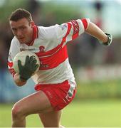 23 June 2002; Patrick Bradley of Derry during the Bank of Ireland All-Ireland Senior Football Championship Qualifier Round 2 match between Longford and Derry at Pearse Park in Longford. Photo by Aoife Rice/Sportsfile