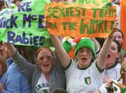 18 June 2002; Supporters during the Republic of Ireland homecoming in Phoenix Park, Dublin, following the 2002 FIFA World Cup Finals in South Korea and Japan. Photo by Pat Murphy/Sportsfile