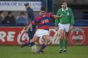 29 December 2001; Paul Ryan of Clontarf during the Leinster Senior Cup Final match between Clontarf and County Carlow at Donnybrook in Dublin. Photo by Matt Browne/Sportsfile
