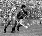 2 July 1989; Joe Hayes of Tipperary in action against Ger Fitzpatrick of Waterford during the Munster Senior Hurling Championship Final match between Tipperary and Waterford at Pairc Ui Chaoimh in Cork. Photo by Ray McManus/Sportsfile