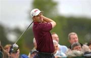 29 June 2002; Padraig Harrington of Ireland watches his drive from the second tee box during day three of the Murphy's Irish Open at Fota Island Resort Golf Club in Cork. Photo by Matt Browne/Sportsfile