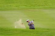 29 June 2002; Des Smyth of Ireland plays out of the  bunker on the fifth fairway during day three of the Murphy's Irish Open at Fota Island Resort Golf Club in Cork. Photo by Matt Browne/Sportsfile