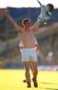 29 June 2002; Eamonn Collins of Cork celebrates following his side's victory during the Guinness All-Ireland Senior Hurling Championship Qualifying Round 1 match between Cork and Limerick at Semple Stadium in Thurles, Tipperary. Photo by Brendan Moran/Sportsfile