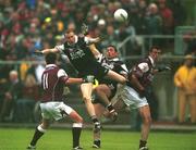 30 June 2002; Tommy Joyce and Joe Bergin of Galway in against Eamonn O' Hara and Padraig Doohan of Sligo during the Bank of Ireland Connacht Senior Football Championship Final match between Galway and Sligo at MacHale Park in Castlebar, Mayo. Photo by David Maher/Sportsfile