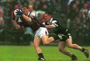 30 June 2002; Kieran Fitzgerald of Galway in against Gerry McGowan of Sligo during the Bank of Ireland Connacht Senior Football Championship Final match between Galway and Sligo at MacHale Park in Castlebar, Mayo. Photo by David Maher/Sportsfile