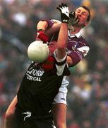 30 June 2002; Gary Fahey of Galway in action against Mark Brehony of Sligo during the Bank of Ireland Connacht Senior Football Championship Final match between Galway and Sligo at MacHale Park in Castlebar, Mayo. Photo by David Maher/Sportsfile