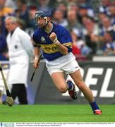 30 June 2002; Tipperary's Brendan Dunne celebrates after scoring a goal. Waterford v Tipperary, Guinness Munster Hurling Final, Pairc Ui Chaoimh, Cork. Picture credit; Brendan Moran / SPORTSFILE