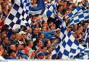 30 June 2002; Waterford fans pictured at the Waterford v Tipperary, Munster Senior Hurling Final, Pairc Ui Chaoimh, Cork. Picture credit; Ray McManus / SPORTSFILE