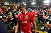 13 June 2017; Owen Farrell of the British and Irish Lions leaves following the match between the Highlanders and the British & Irish Lions at Forsyth Barr Stadium in Dunedin, New Zealand. Photo by Stephen McCarthy/Sportsfile
