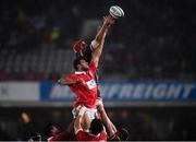 16 June 2017; Cory Hill of Wales in action against Sitiveni Mafi of Tonga during the International Test Match between Tonga and Wales at Eden Park in Auckland, New Zealand. Photo by Stephen McCarthy/Sportsfile