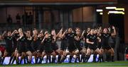 16 June 2017; The haka is performed by New Zealand’s All Blacks prior to the International Test match between the New Zealand All Blacks and Samoa at Eden Park in Auckland, New Zealand. Photo by Stephen McCarthy/Sportsfile