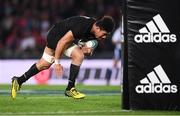 16 June 2017; Ardie Savea of New Zealand goes over to score his side's third try during the International Test match between the New Zealand All Blacks and Samoa at Eden Park in Auckland, New Zealand. Photo by Stephen McCarthy/Sportsfile