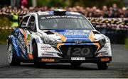 16 June 2017; Robert Barrable and Damian Connolly, Hyundai 120 R5, in action during SS 1 Trentagh in the 2017 Joule Donegal International.  Photo by Philip Fitzpatrick/Sportsfile