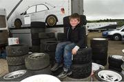 16 June 2017: Charlie Brown, age 8, from Donegal Town, at the service park in Letterkenny during the 2017 Joule Donegal International Rally. Photo by Philip Fitzpatrick/Sportsfile