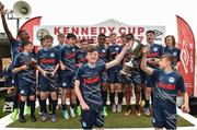 16 June 2017; Team captains, Ben McCormack, left, and Adam Wells of Dublin District Schoolboys League lift the cup as their team-mates celebrate after the SFAI Umbro Kennedy Cup Final match between Dublin District Schoolboys League and Sligo-Leitrim at the University of Limerick in Limerick. Photo by Matt Browne/Sportsfile