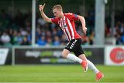 16 June 2017; Ronan Curtis of Derry City celebrates scoring his side's first goal during the SSE Airtricity League Premier Division match between Bray Wanderers and Derry City at the Carlisle Grounds in Bray, Co Wicklow. Photo by Piaras Ó Mídheach/Sportsfile