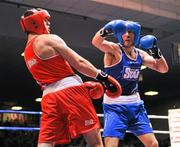 3 February 2012; Kenneth Egan, right, Neilstown Boxing Club, Dublin, exchanges punches with Joe Ward, Moate Boxing Club, Co. Westmeath, during their 81kg Bout. 2012 National Elite Boxing Championship Finals, National Stadium, Dublin. Picture credit: David Maher / SPORTSFILE