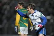 4 February 2012; James Turley, Monaghan, celebrates after scoring his side's first goal. Allianz Football League, Division 2, Round 1, Meath v Monaghan, Pairc Tailteann, Navan, Co. Meath. Photo by Sportsfile