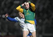 4 February 2012; Shane McAnarney, Meath, reacts after James Turley, Monaghan, scored his side's first goal. Allianz Football League, Division 2, Round 1, Meath v Monaghan, Pairc Tailteann, Navan, Co. Meath. Photo by Sportsfile