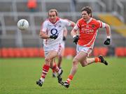 5 February 2012; Colm Watters, Armagh, in action against Paudie Kissane, Cork. Allianz Football League, Division 1, Round 1, Armagh v Cork, Morgan Athletic Grounds, Armagh. Picture credit: David Maher / SPORTSFILE