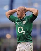 5 February 2012; Ireland captain Paul O'Connell. RBS Six Nations Rugby Championship, Ireland v Wales, Aviva Stadium, Lansdowne Road, Dublin. Picture credit: Stephen McCarthy / SPORTSFILE