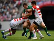 17 June 2017; Cian Healy of Ireland is tackled by Derek Carpenter of Japan during the international rugby match between Japan and Ireland at the Shizuoka Epoca Stadium in Fukuroi, Shizuoka Prefecture, Japan. Photo by Brendan Moran/Sportsfile