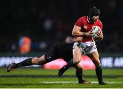 17 June 2017; Leigh Halfpenny of the British & Irish Lions is tackled by Charlie Ngatai of the Maori All Blacks during the match between the Maori All Blacks and the British & Irish Lions at Rotorua International Stadium in Rotorua, New Zealand. Photo by Stephen McCarthy/Sportsfile