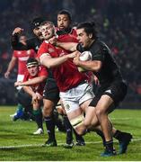 17 June 2017; James Lowe of the Maori All Blacks is tackled by George Kruis of the British & Irish Lions during the match between the Maori All Blacks and the British & Irish Lions at Rotorua International Stadium in Rotorua, New Zealand. Photo by Stephen McCarthy/Sportsfile