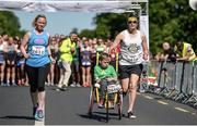 17 June 2017; Team James, from left, Alison Casserly, James Casserly and Dan Naughton competing in the Irish Runner 5 Mile at the Phoenix Park in Dublin. Photo by Sam Barnes/Sportsfile
