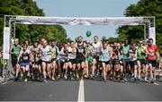 17 June 2017; A general view of the start of the Irish Runner 5 Mile at the Phoenix Park in Dublin. Photo by Sam Barnes/Sportsfile