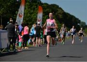 17 June 2017; Siobhan O'Doherty on her way to finishing second in the women's race whilst competing in the Irish Runner 5 Mile at the Phoenix Park in Dublin. Photo by Sam Barnes/Sportsfile