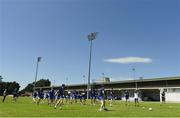 17 June 2017; Waterford team warm up outside the stadium ahead of the GAA Football All-Ireland Senior Championship Round 1A match between Waterford and Derry at Fraher Field in Dungarvan, Co Waterford. Photo by Eóin Noonan/Sportsfile
