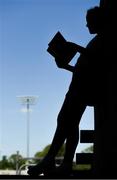 17 June 2017; Young Waterford supporter Kazie Herion, age 10 studies the programme ahead of the GAA Football All-Ireland Senior Championship Round 1A match between Waterford and Derry at Fraher Field in Dungarvan, Co Waterford. Photo by Eóin Noonan/Sportsfile