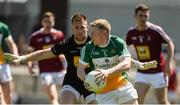 17 June 2017; Niall Darby of Offaly in action against Darren Quinn of Westmeath during the Leinster GAA Football Senior Championship Quarter-Final Replay match between Westmeath and Offaly at TEG Cusack Park in Mullingar, Co Westmeath. Photo by Piaras Ó Mídheach/Sportsfile