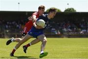 17 June 2017; Fearghal O'Cuirrín of Waterford in action against Brendan Rogers of Derry during the GAA Football All-Ireland Senior Championship Round 1A match between Waterford and Derry at Fraher Field in Dungarvan, Co Waterford. Photo by Eóin Noonan/Sportsfile