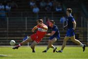 17 June 2017; Emmett McGuckin of Derry has a shot on goal despite the efforts of Paul Whyte of Waterford during the GAA Football All-Ireland Senior Championship Round 1A match between Waterford and Derry at Fraher Field in Dungarvan, Co Waterford. Photo by Eóin Noonan/Sportsfile