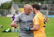 17 June 2017; Antrim manager Frank Fitzsimons, left, in conversation with Patrick Gallagher prior to the GAA Football All-Ireland Senior Championship Round 1A match between Sligo and Antrim at Markievicz Park in Sligo. Photo by Seb Daly/Sportsfile