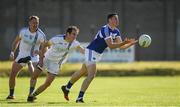 17 June 2017; James Finn of Laois in action against Brendan Kennedy and Dean Healy of Wicklow  during the GAA Football All-Ireland Senior Championship Round 1A match between Wicklow and Laois at Joule Park in Aughrim, Co Wicklow. Photo by Ray McManus/Sportsfile