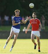 17 June 2017; John Keegan of Longford in action against James Califf of Louth during the GAA Football All-Ireland Senior Championship Round 1A match between Louth and Longford at the Gaelic Grounds in Drogheda, Co Louth. Photo by Oliver McVeigh/Sportsfile