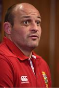 18 June 2017; Rory Best during a British and Irish Lions press conference at the ibis Hamilton Tainui Hotel in Hamilton, New Zealand. Photo by Stephen McCarthy/Sportsfile