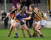 5 February 2012; Rory Finn, Wicklow, in action against Brian Byrne, left, and Michael Malone, Kilkenny. Allianz Football League, Division 4, Round 1, Kilkenny v Wicklow, Freshford GAA Grounds, Freshford, Co. Kilkenny. Picture credit: Ray McManus / SPORTSFILE