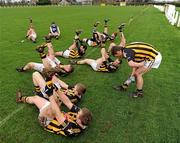 5 February 2012; Members of the Kilkenny team go through a warm down routine after the game. Allianz Football League, Division 4, Round 1, Kilkenny v Wicklow, Freshford GAA Grounds, Freshford, Co. Kilkenny. Picture credit: Ray McManus / SPORTSFILE