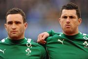 5 February 2012; Brothers Dave, left, and Rob Kearney stand together before the game. RBS Six Nations Rugby Championship, Ireland v Wales, Aviva Stadium, Lansdowne Road, Dublin. Picture credit: Brendan Moran / SPORTSFILE
