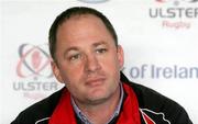 7 February 2012; Operations Director of Ulster Rugby David Humphreys during a press conference ahead of their Celtic League game against Dragons on Friday. Ulster Rugby Press Conference, Newforge Country Club, Belfast, Co. Antrim. Picture credit: John Dickson / SPORTSFILE